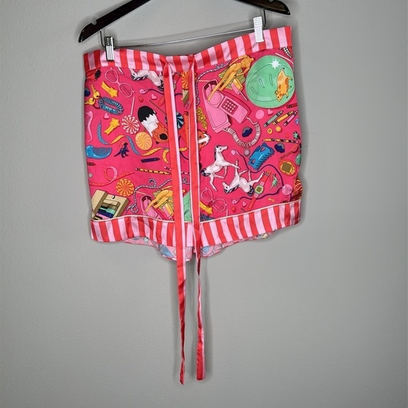 Karen Mabon Bedroom Floor Short Satin Pajama Set in Pink Women's 3XL (16-18) NWT - Picture 7 of 9